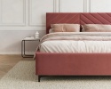 Łóżko tapicerowane ELEGANTE PARIS stelaż metalowy   160x200    Salmon