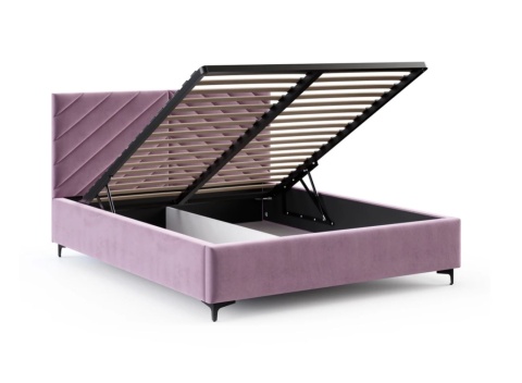 Łóżko tapicerowane ELEGANTE PARIS stelaż metalowy 160x200 Violet