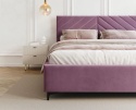 Łóżko tapicerowane ELEGANTE PARIS stelaż metalowy 160x200 Violet