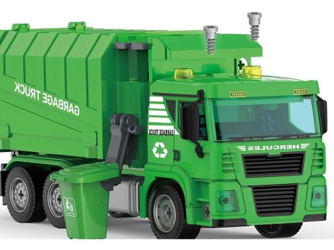Ciężarówka Auto Samochód ŚMIECIARKA Do Rozkręcania W Walizce + Kosz Na Śmieci