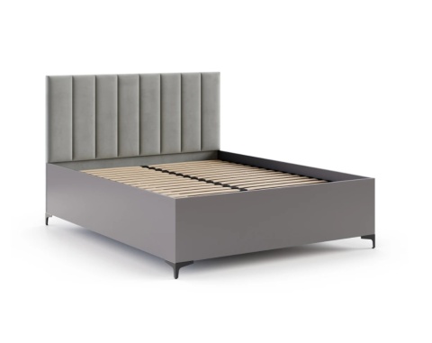 Łóżko SIERRA szare stelaż metalowy 120x200 TRINITY Szary