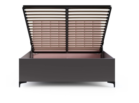 Łóżko SIERRA szare stelaż metalowy 90x200 TRINITY Pudrowy róż