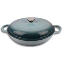 EMALIOWANY GARNEK ŻELIWNY PŁASKI 30cm 3L HAGE SEA SALT