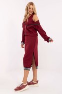 Sukienka Komplet Model IT-KMPL-9719.64 Bordo - Rue Paris Rue Paris