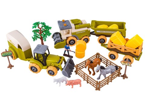 Farma Traktor Kombajn Do Skręcania Stajnia Gospodarstwo Rolne Zestaw Majsterkowicza Rolnika Zwierzęta Wkrętarka