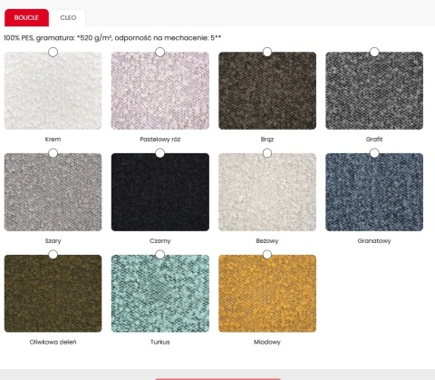 Łóżko do sypialni SIERRA 160x200 BOUCLE Różne Kolory podnoszony stelaż