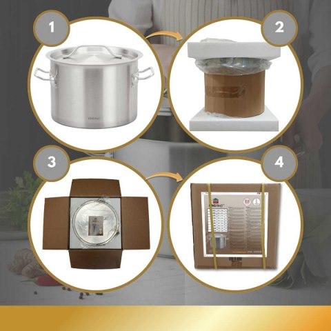 GARNEK GASTRONOMICZNY Z POKRYWĄ STALOWĄ Ø50cm 58L KINGHOFF KH-2028