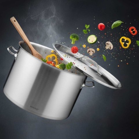 GARNEK GASTRONOMICZNY Z POKRYWĄ STALOWĄ Ø50cm 58L KINGHOFF KH-2028