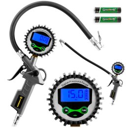 Pistolet do pompowania kół z manometrem cyfrowy wyświetlacz elektroniczny Humberg HM-260