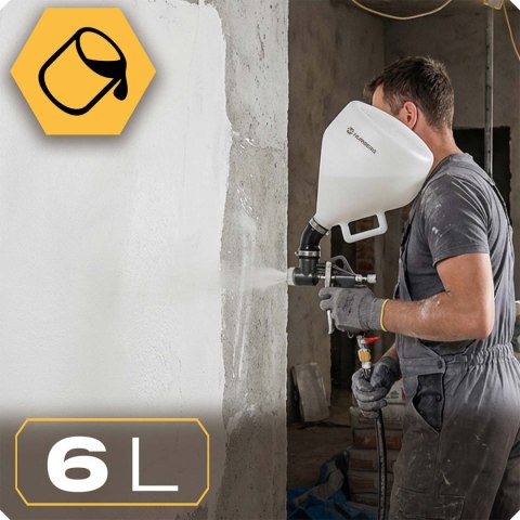 Pneumatyczny pistolet do tynkowania ścian malowania natryskowy 6l Humberg HM-259