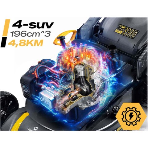 Kosiarka spalinowa z napędem 51 cm 70 l loncin 196cc + olej Humberg HM-601