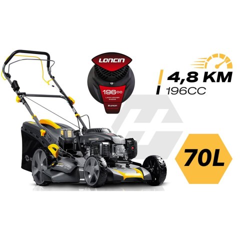 Kosiarka spalinowa z napędem 56 cm 70 l LONCIN 196cc + olej Humberg HM-602