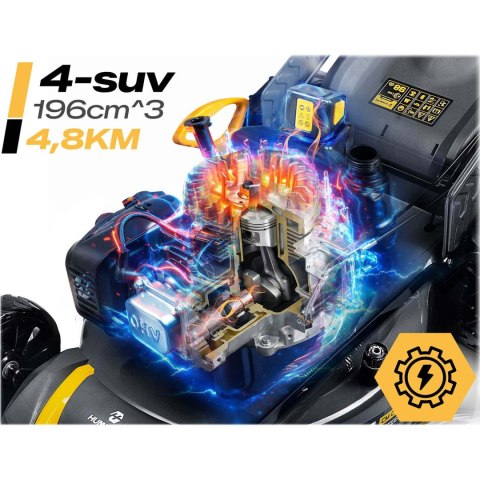 Kosiarka spalinowa z napędem 56 cm 70 l LONCIN 196cc + olej Humberg HM-602