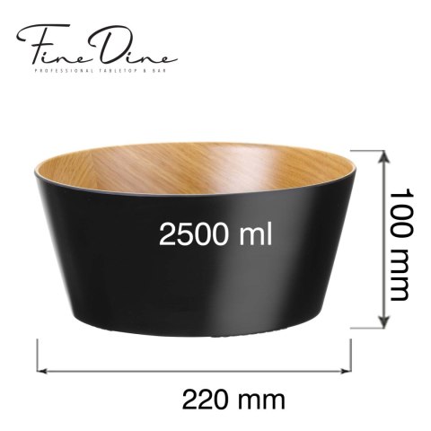 Misa bufetowa Panama Black 2.5l, 220x(h)100mm