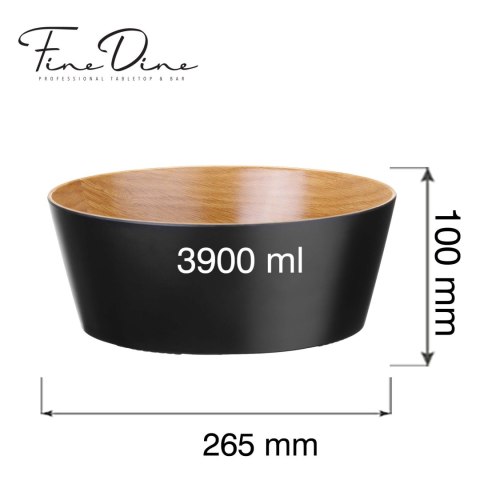 Misa bufetowa Panama Black 3.9l, 265x(h)100mm