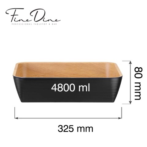 Misa bufetowa Panama Black 4.8l, GN 1/2, 325x265x(h)80mm