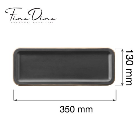 Taca serwingowa Panama Black, 350x130x(h)20mm