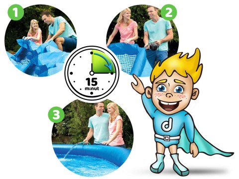 Basen ogrodowy rozporowy 457 x 84 cm 15w1 INTEX 28158