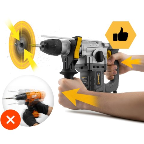 Młotowiertarka udarowa młot wiertarka 4J SDS PLUS 1010 W Humberg HM-430