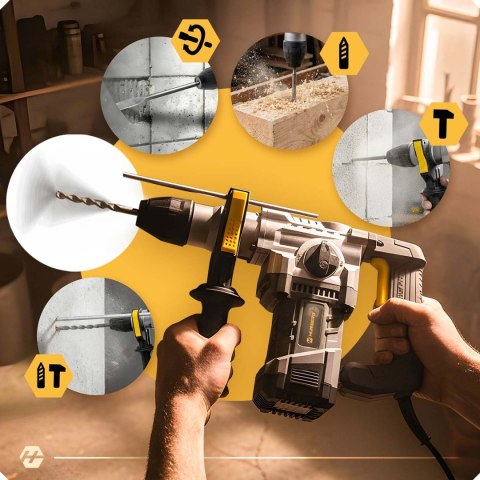 Młotowiertarka udarowa młot wiertarka 4J SDS PLUS 1010 W Humberg HM-430