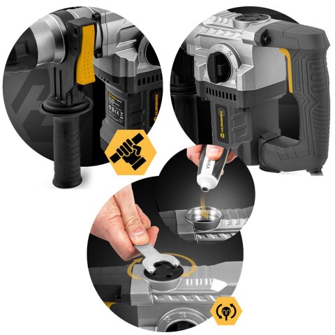 Młotowiertarka udarowa młot wiertarka 4J SDS PLUS 1010 W Humberg HM-430