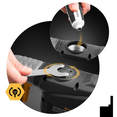 Młotowiertarka udarowa młot wiertarka SDS PLUS 1600 W Humberg HM-431