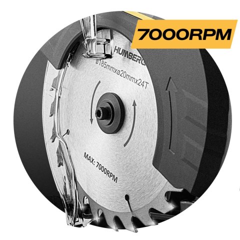 Pilarka tarczowa do drewna 1200 W Humberg HM-420 piła z prowadnicą odsysanie pyłu