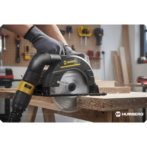 Pilarka tarczowa do drewna 1200 W Humberg HM-420 piła z prowadnicą odsysanie pyłu