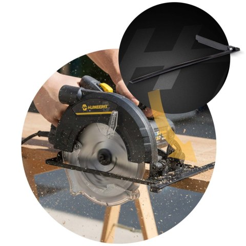 Pilarka tarczowa do drewna 1200 W Humberg HM-420 piła z prowadnicą odsysanie pyłu