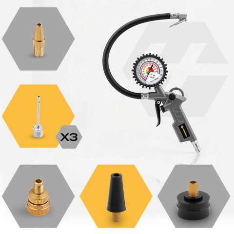 Zestaw narzędzi pneumatycznych 18 elementów do kompresora sprężarki Humberbg HM-256