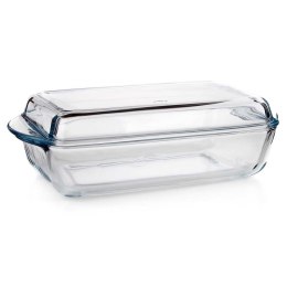 BRYTFANNA SZKLANA ŻAROODPORNA 4,1L Z POKRYWĄ NACZYNIE ŻAROODPORNE