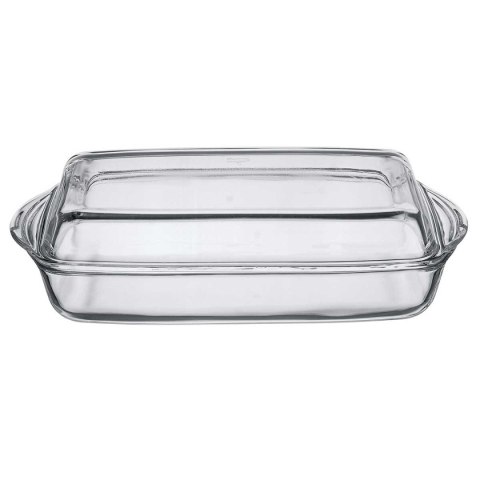 BRYTFANNA SZKLANA ŻAROODPORNA 4,1L Z POKRYWĄ NACZYNIE ŻAROODPORNE