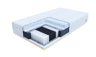 Materac kieszeniowy 7strf z lateksm i pamięcią kształtu H2H3 160x200x29 SILVERCARE