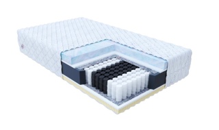 Materac kieszeniowy 7strf z pamięcią kształtu H2H3 WYSOKI 200x200x29 SILVERCARE