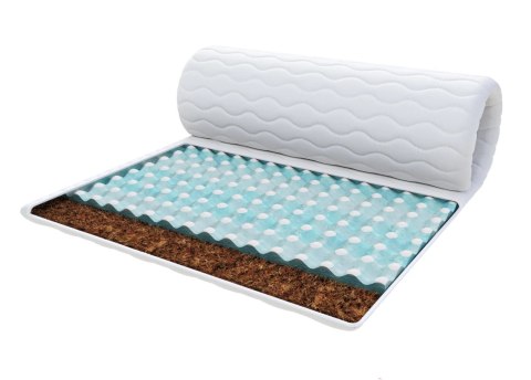 Nakładka na materac MALTA PIANKA KOKOS Pianka profilowana, kokos, pokrowiec do prania - 100 x 200 - H4 twardy - 8 cm