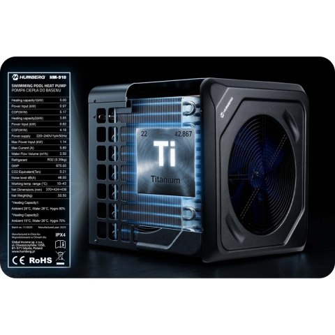 Pompa ciepła do basenu spa podgrzewacz wody 5kw Humberg HM-910