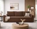 Sofa ELANO rozkładana, z poduszkami, tkanina: sztruks - 234x92 - SZTRUKS - Pudrowy róż