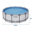 Basen ogrodowy stelażowy 396 x 122 cm 11w1 Bestway 5618W
