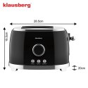 TOSTER OPIEKACZ NA 2 KROMKI WYŚWIETLACZ LED KLAUSBERG KB-9025 RETRO