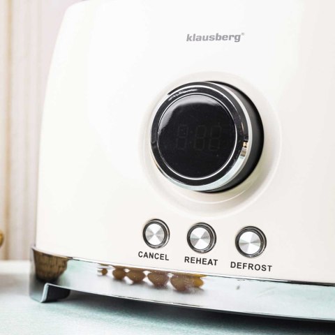 TOSTER OPIEKACZ NA 2 KROMKI WYŚWIETLACZ LED KLAUSBERG KB-9026 RETRO