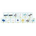 Basen ogrodowy panelowy całoroczny 732x366x132 cm 13w1 Bestawy 561CW