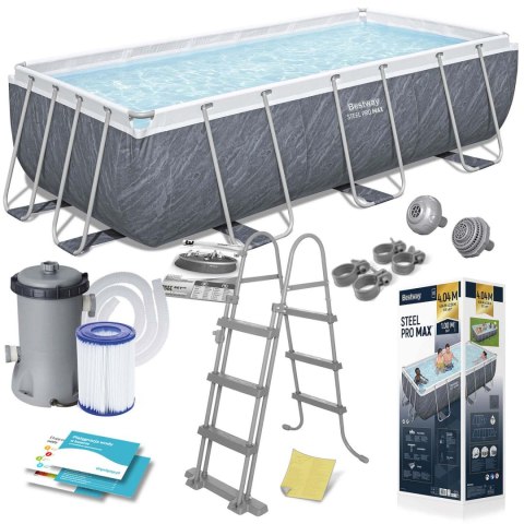 Basen ogrodowy stelażowy 404 x 201 x 100 cm 11w1 Bestway 56721
