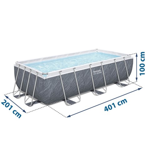 Basen ogrodowy stelażowy 404 x 201 x 100 cm 11w1 Bestway 56721