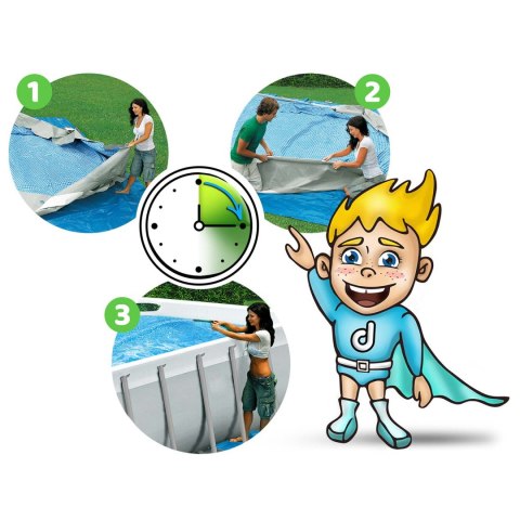 Basen ogrodowy stelażowy 488 x 305 x 107 cm 18w1 Bestway 56448 + maszynka do baniek GRATIS