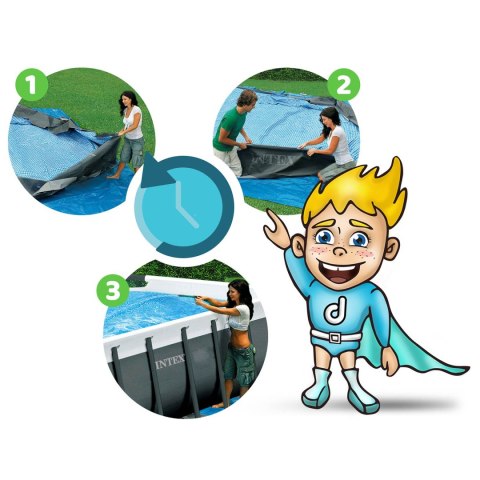 Basen ogrodowy stelażowy 366 x 100 cm 18w1 Bestway 5614X