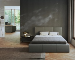 Łóżko skóra naturalna PRESTIGE (RÓŻNE KOLORY) stelaż METALOWY 180x200