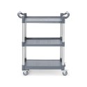 Wózek kelnerski 3-półkowy z polipropylenu, AmerBox, 800x410x(H)950mm