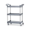 Wózek kelnerski 3-półkowy z polipropylenu, AmerBox, 800x410x(H)950mm