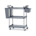 Wózek kelnerski 3-półkowy z polipropylenu, AmerBox, 800x410x(H)950mm