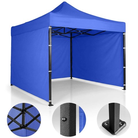 Pawilon ogrodowy 3 scianki 3 x 3m niebieski Plonos